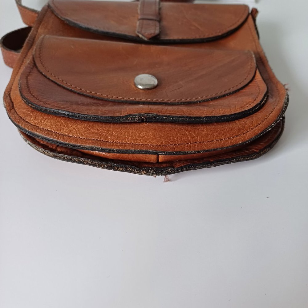 Pretty Vintage Stocko Shoulder Short Strap Bag Brown Real Leather 7'' x 7.5'' - Picture 15 of 16